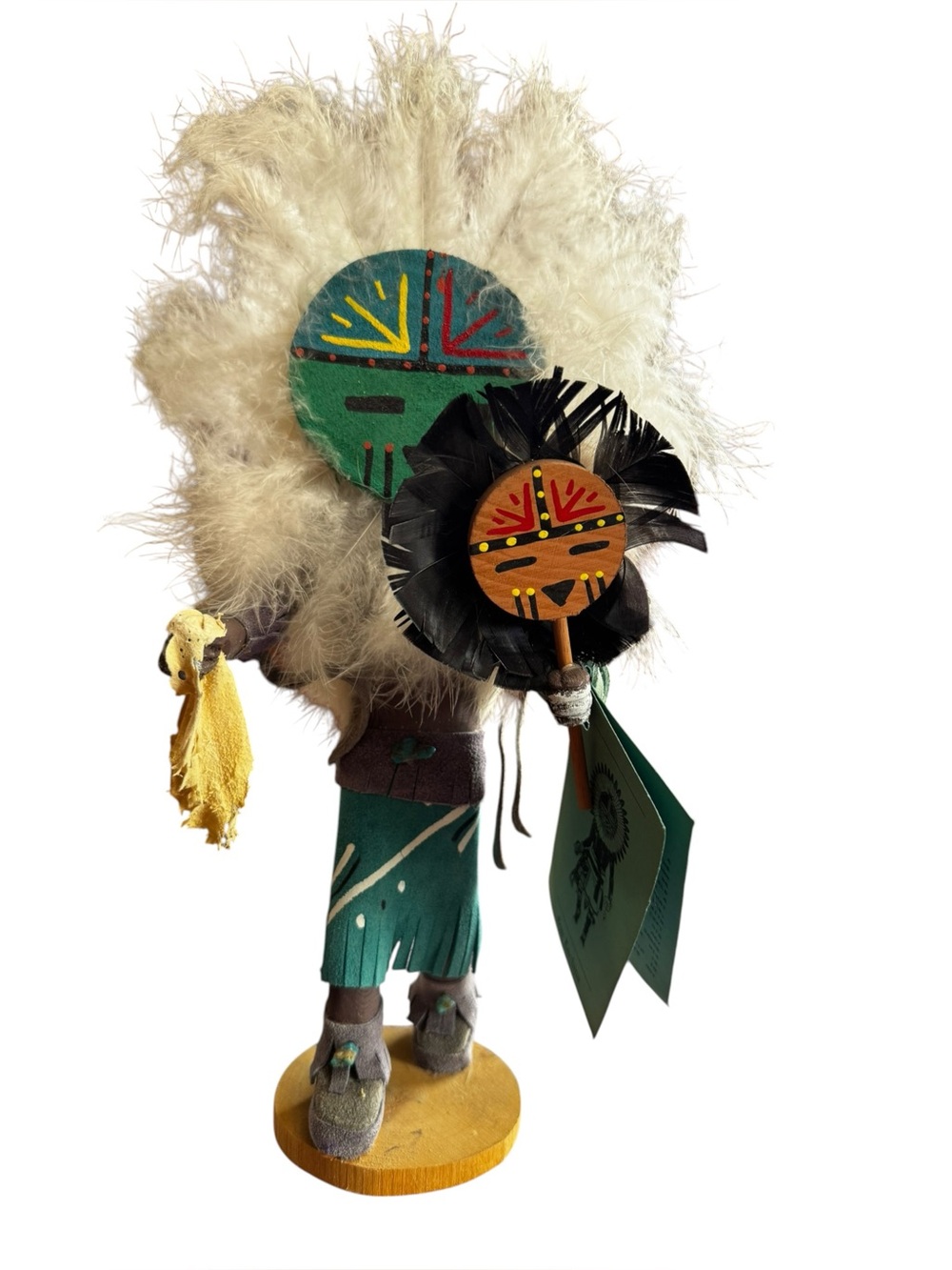 Sunface Sun Kachina Handmade Doll. 14” Tall Vintage